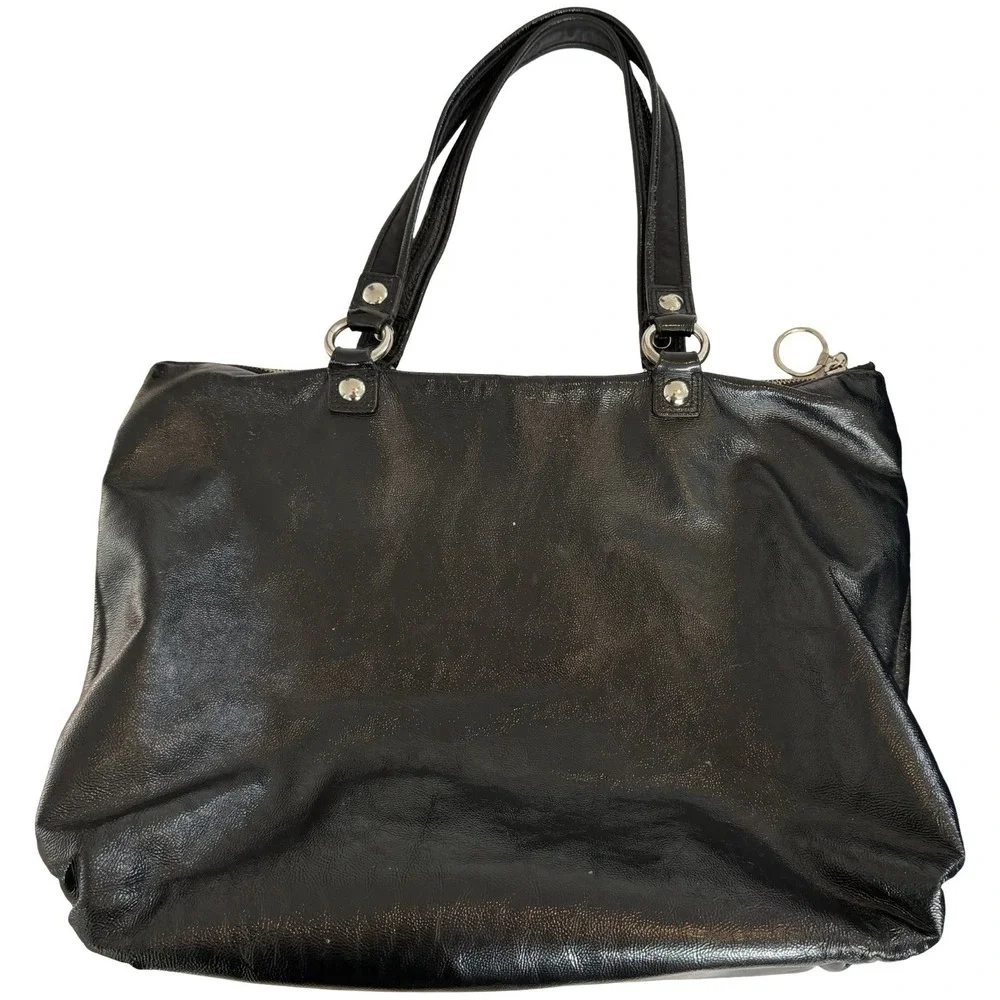 COACH Poppy Large Patent‎ Leather Handbag Shoulder Bag 15791 Black Y2K 2000s - Picture 8 of 16